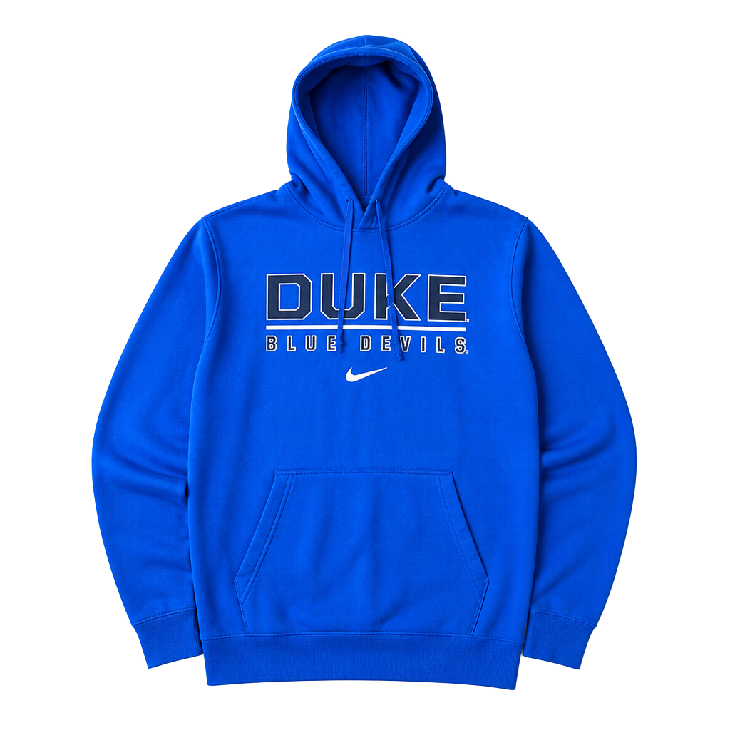 Nike Duke Blue Devils Hoodie Mens Small Blue Long Sleeve Center Swoosh NCAA Logo 1
