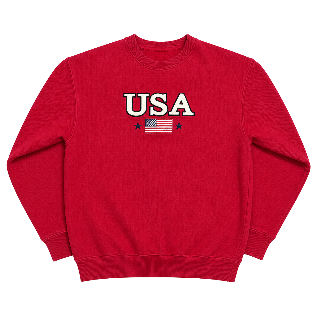 Vintage Croft And Barrow heavyweight USA Sweatshirt men’s medium 1