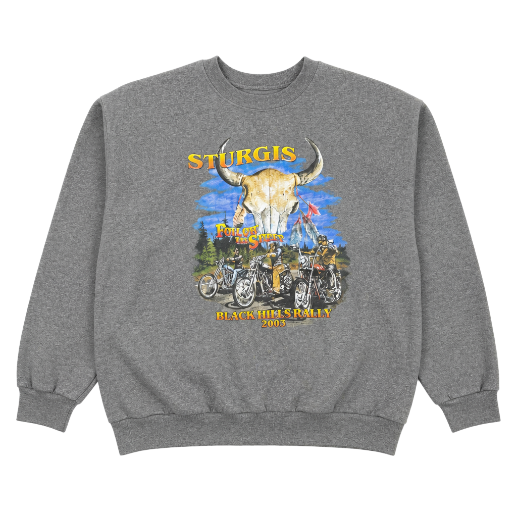 Vintage 2003 Sturgis Black Hills Rally Crewneck Sweatshirt Hanes Motorcycle 1
