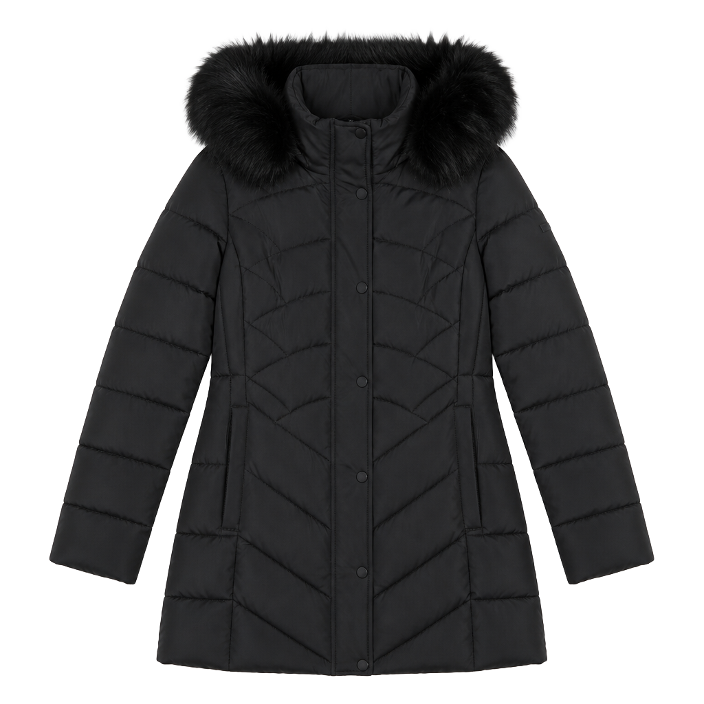 BINACL Women's Winter Warm Thicken Long Parka Jacket with Removable Faux Fur Hood 1