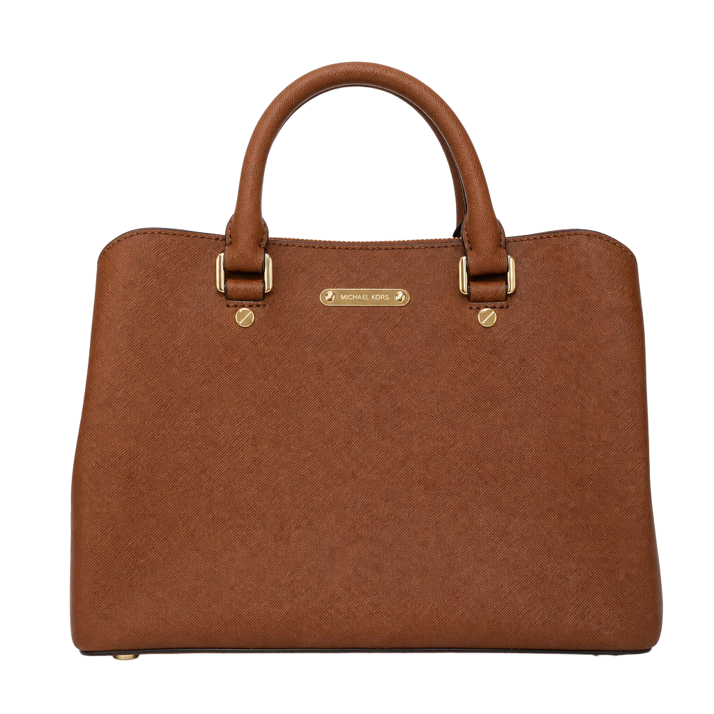 Michael Kors Savannah Medium Saffiano Leather Satchel Handbag 1