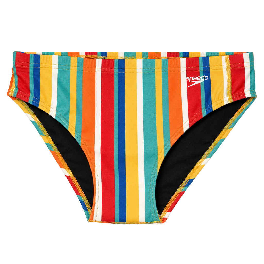 Speedo Vibe Collection Brief Endurance Swim Suit Clean Stripe NWT Size 30 1