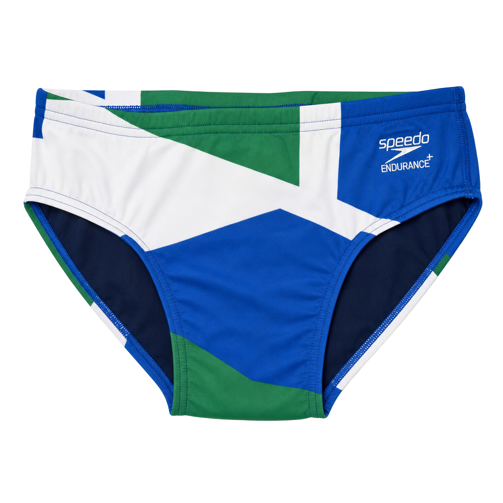 NWT Speedo Endurance+ Geometric Colorblock Men's Swim Brief size 30 1