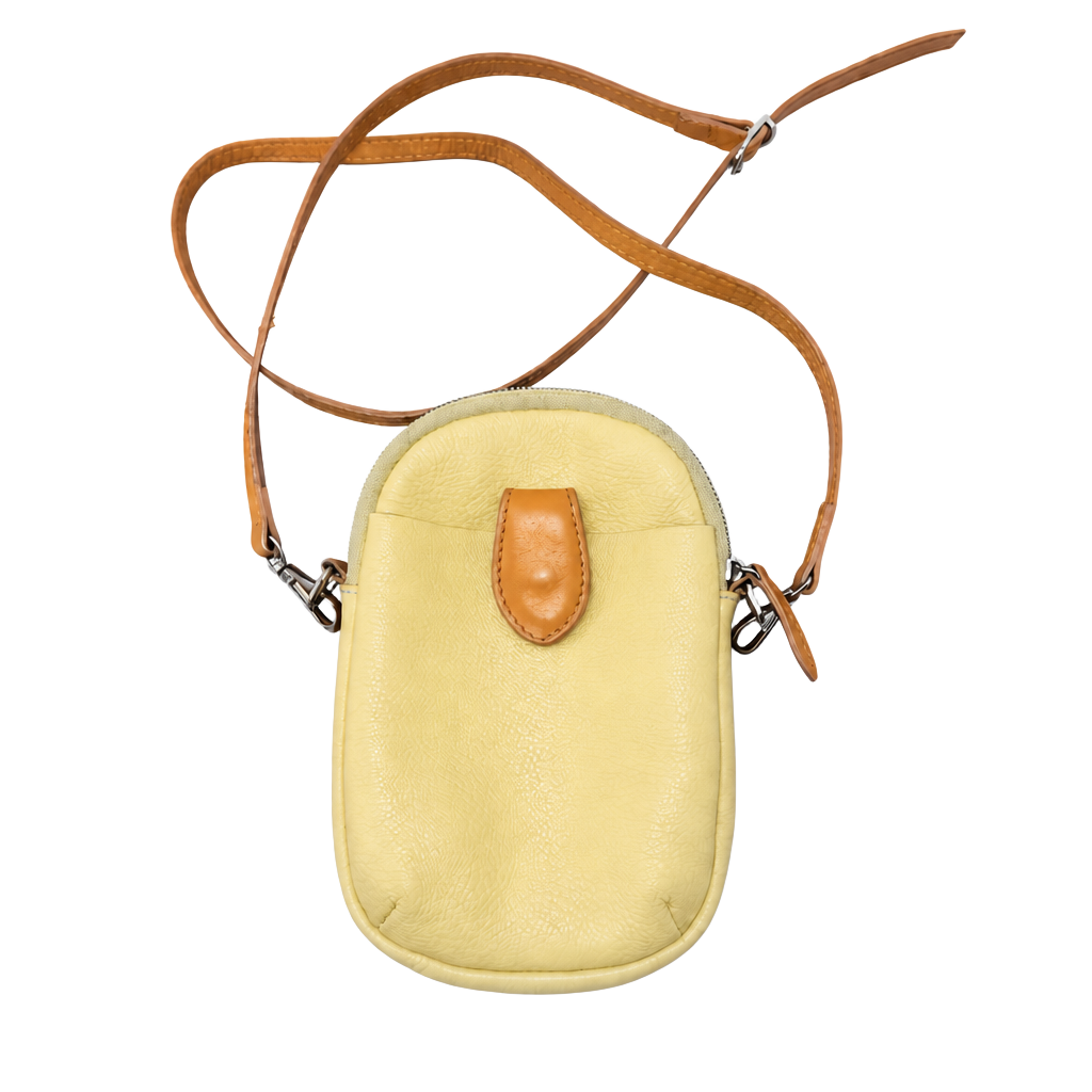 Divina Firenze Fine Top Leather Art. Amanda Crossbody Purse Golden Miele Italy 1