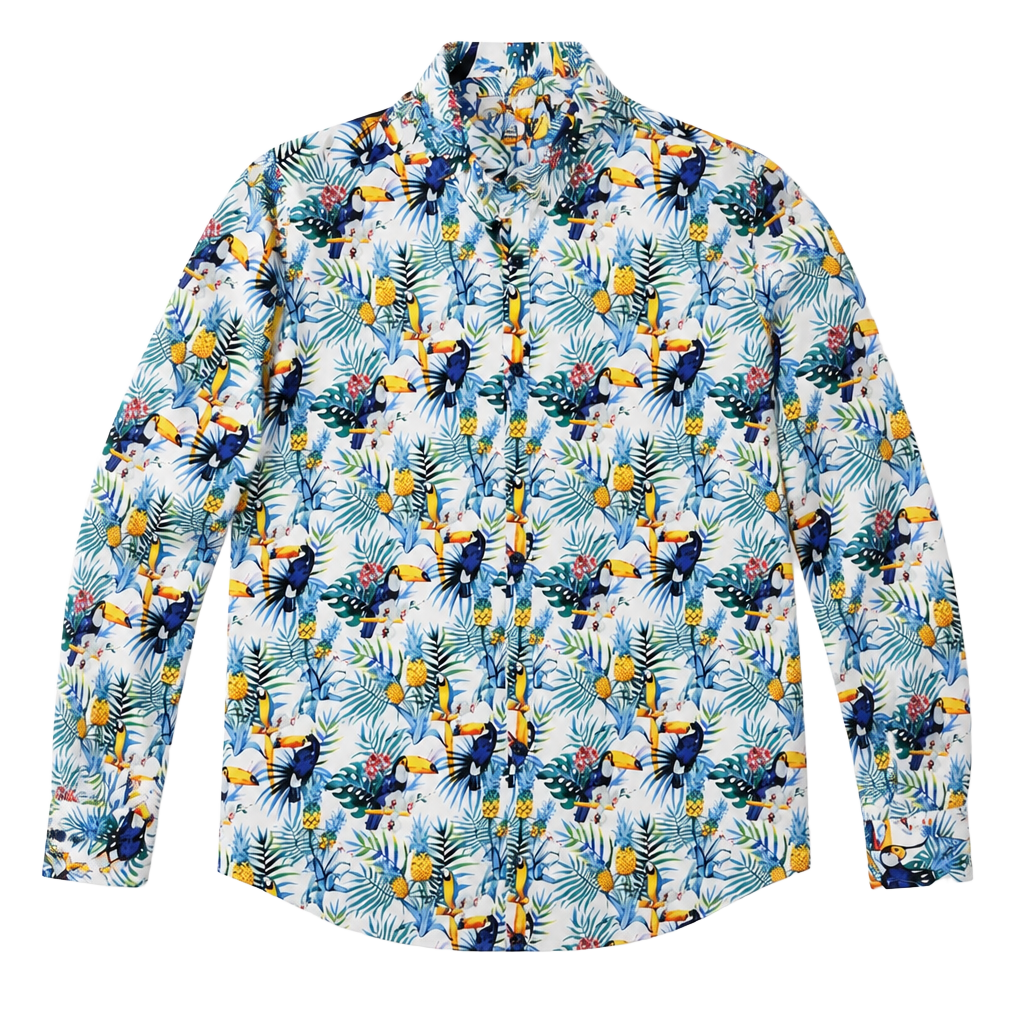 VTG Pier Connection Paisley Button Shirt Men Size Large Multicolor Art Pastel 1