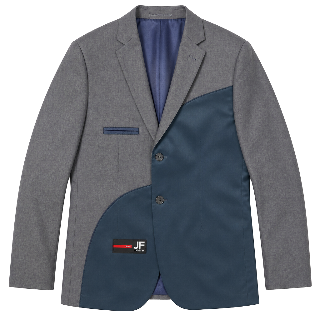 J. Ferrar JF Ultra Comfort Men's Navy Slim Fit Suit Jacket Blazer 44 R 1
