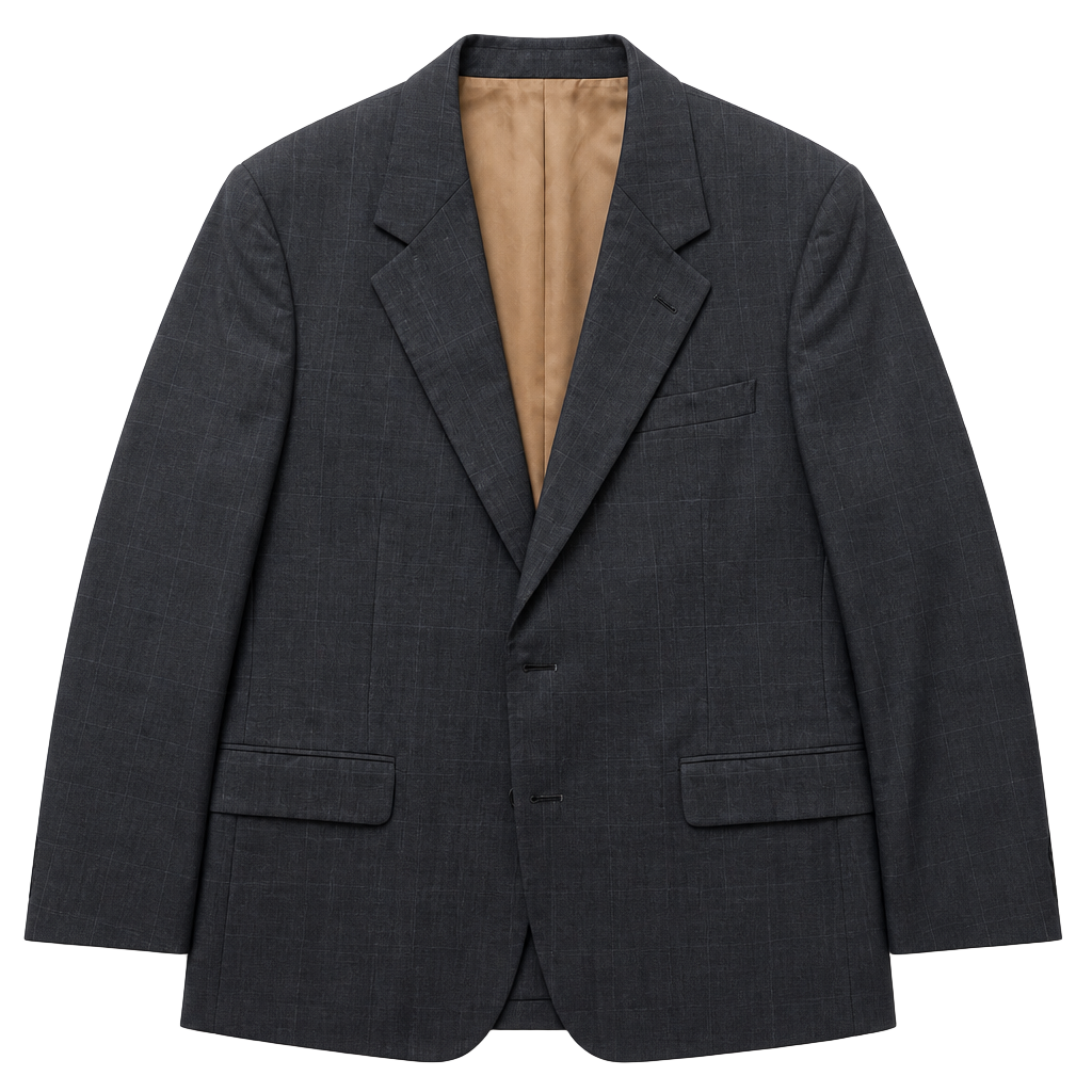 Bill Blass 2button Black Windowpane Blazer 44 1