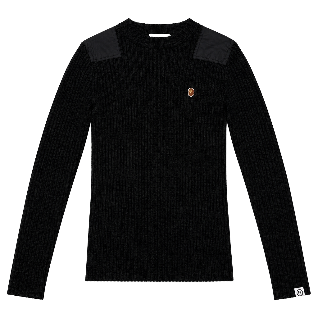 A Bathing Ape Classics Ribbed Sweater Size S Black 1