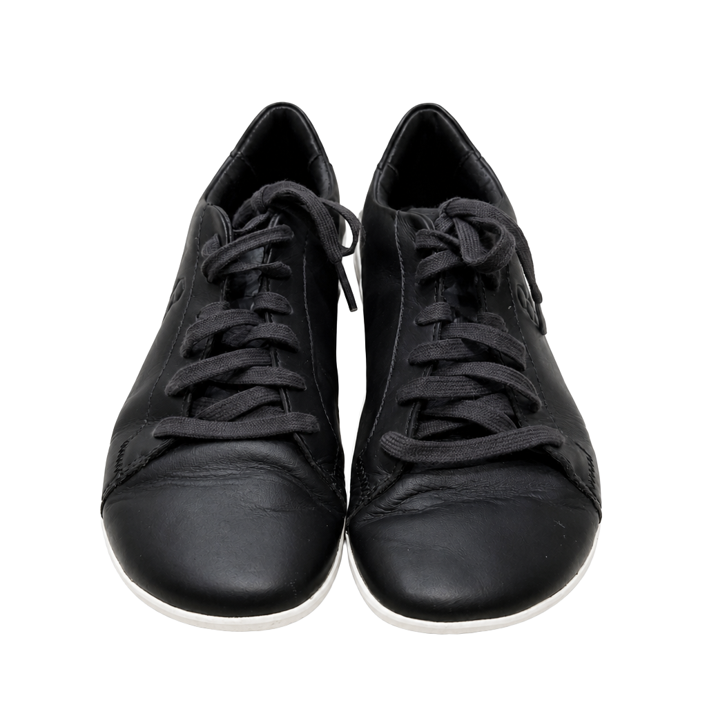 Vivobarefoot Geo Court II Black Leather Minimalist Barefoot Sneakers 1