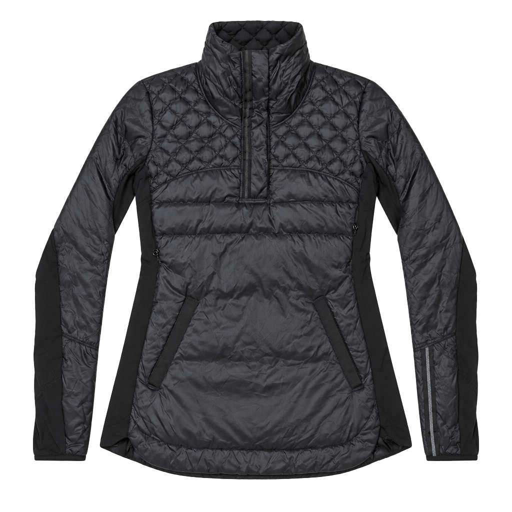 Lululemon What The Fluff Puffer Jacket Size 8 Black Goose Down Fill 1