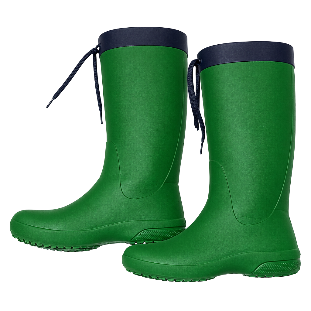 Crocs Rain Boots Size W10 Green Blue Wellington 1