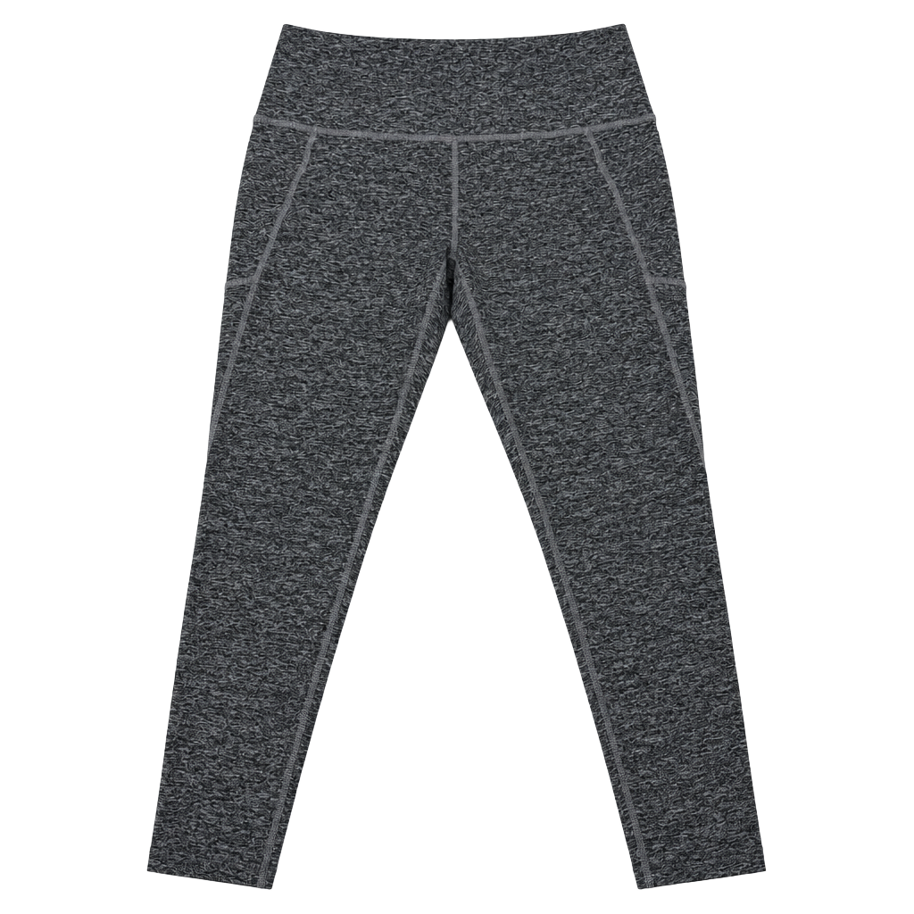 Beyond Yoga Leggings Size 1X Gray Space Dye High Waisted Pocket Crop 1