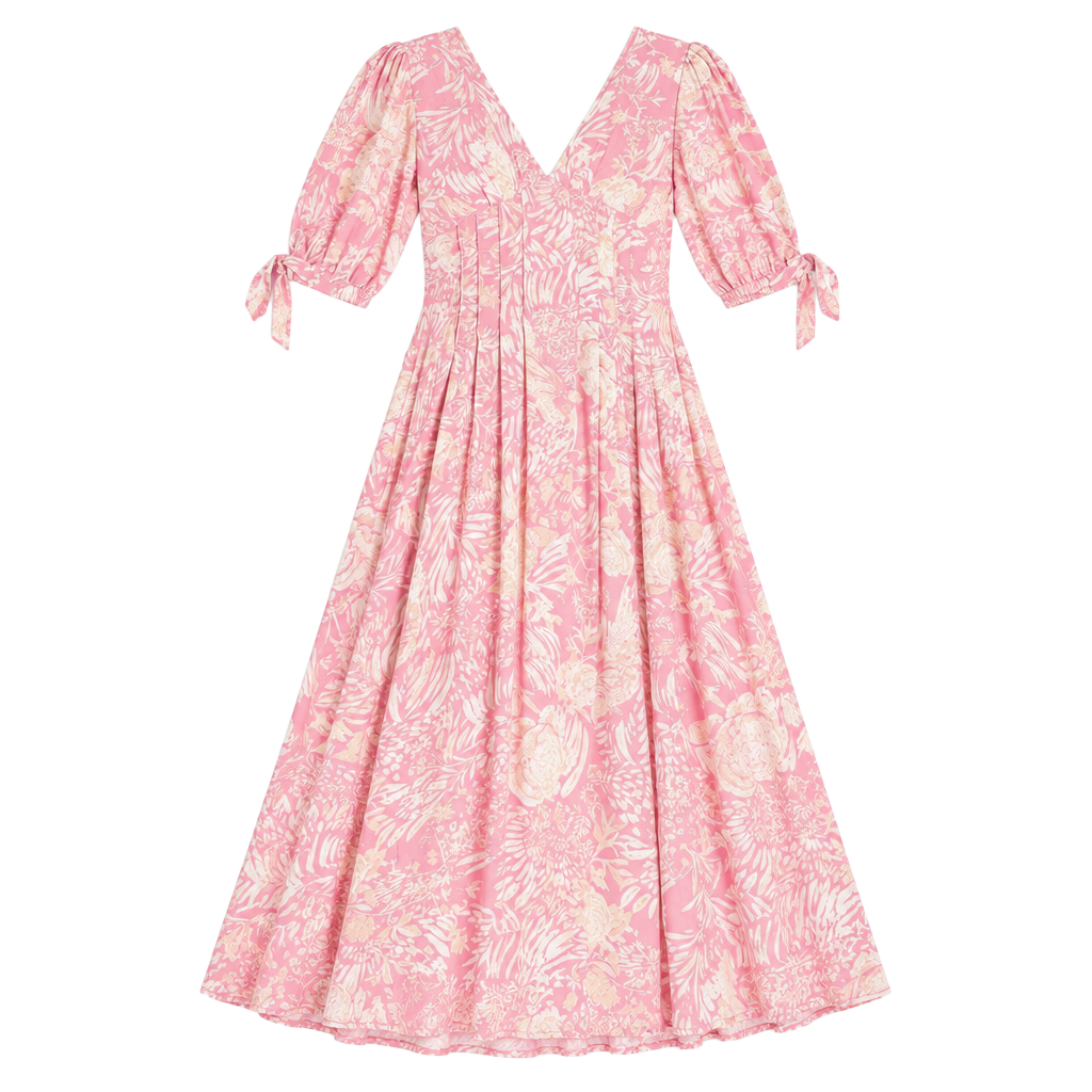 Free People Forever Always Midi Dress Size 0 Pink Floral 1