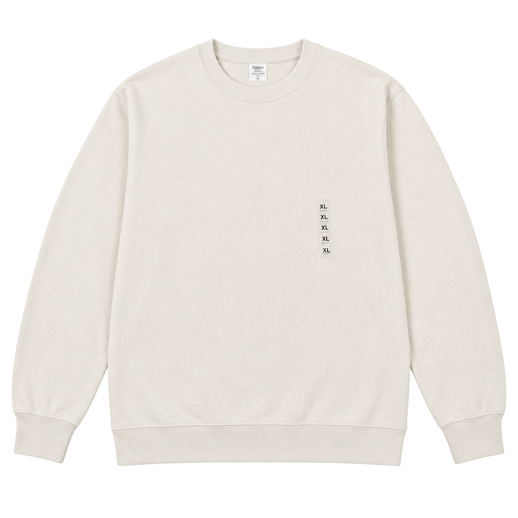 Uniqlo Sweatshirt Size XL Off White Cotton Long Sleeve Crewneck 1