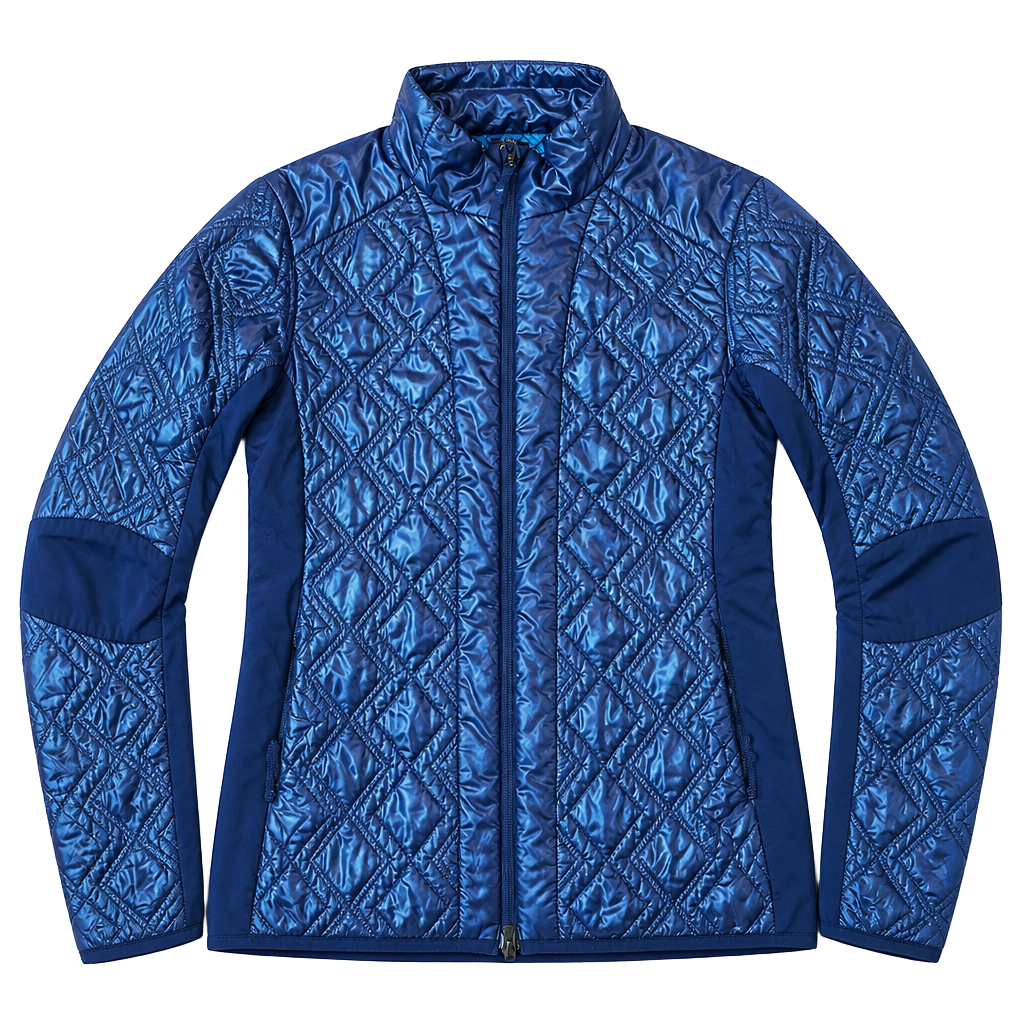 Mountain Force Quilted Insulated Jacket Navy Blue Size 34/XS 1