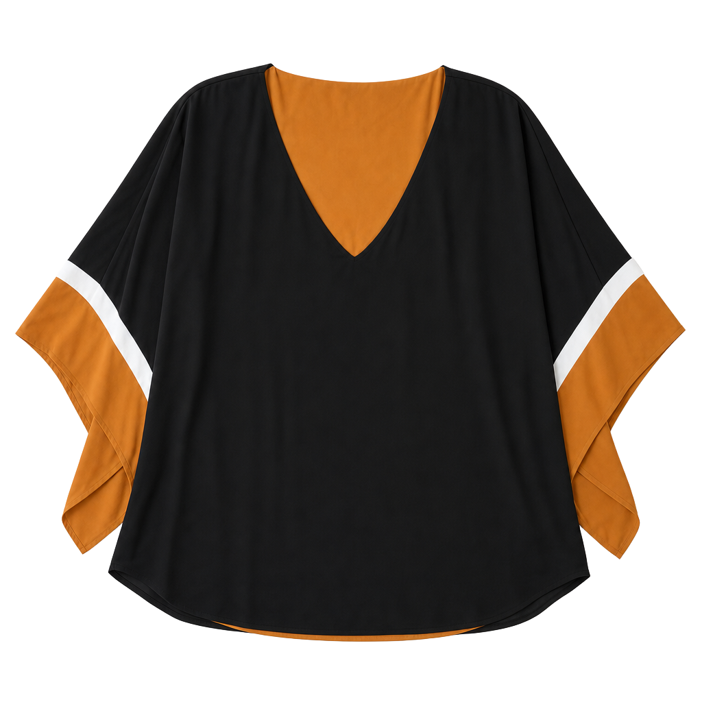 White House Black Market Dolman Flutter Sleeve Colorblock Blouse 1