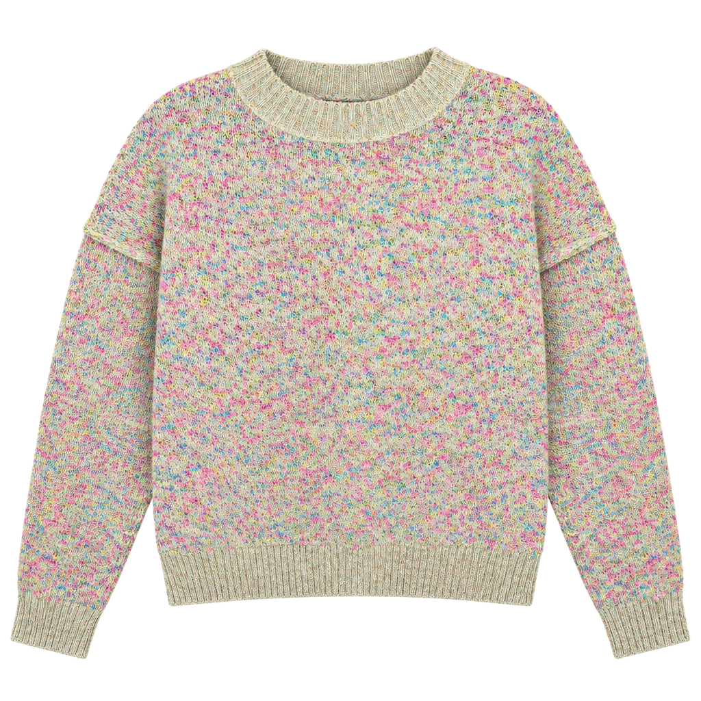 Lisa Todd Sweater Size S Multi-Color Confetti Knit Crewneck 1