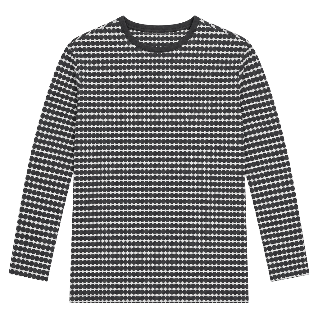 Marimekko x Uniqlo Rasymatto Tunic Dress Size 11-12 Black White Polka Dot 1