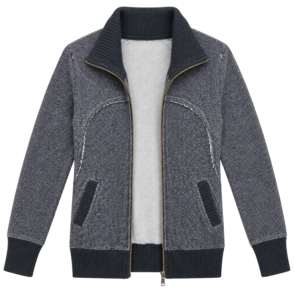 Free People Full Zip Jacket Size M/M Black Gray Tweed 1