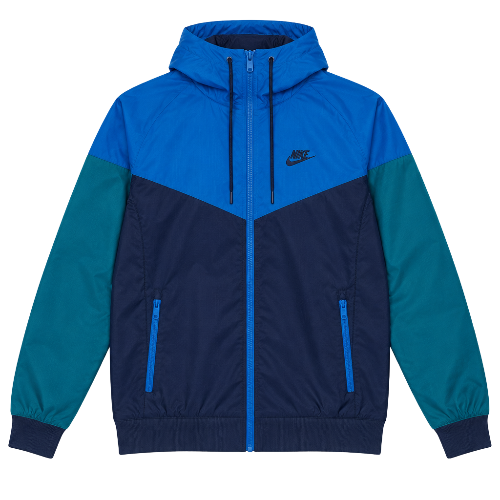 Nike Windrunner Jacket Size XL Blue Green Full Zip Hooded 1