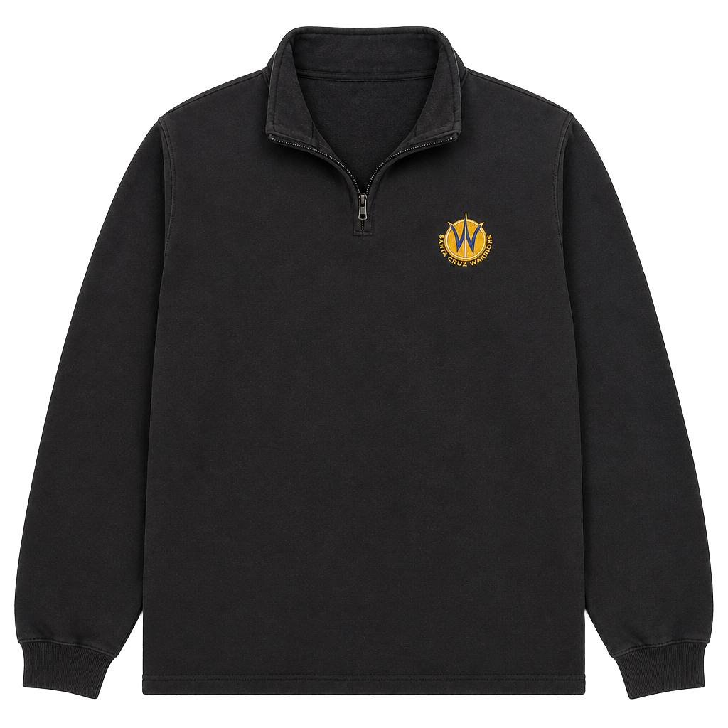Adidas Santa Cruz Warriors 1/4 Zip Pullover Size XL Black 1