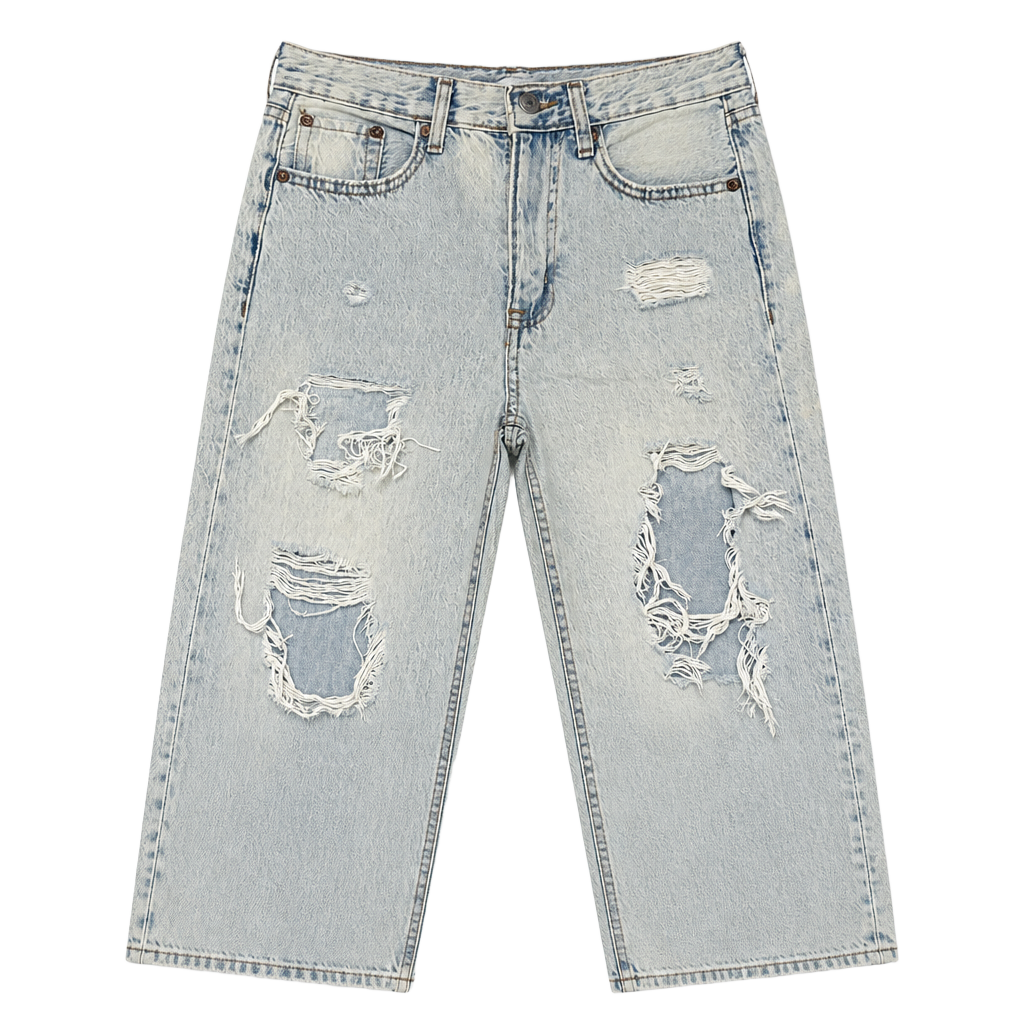 Aeropostale 90s Baggy Distressed Light Wash Denim Jeans 1