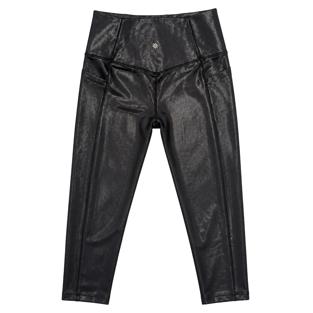 Athleta Salutation Stash Shine Tight Leggings Size S Black 1