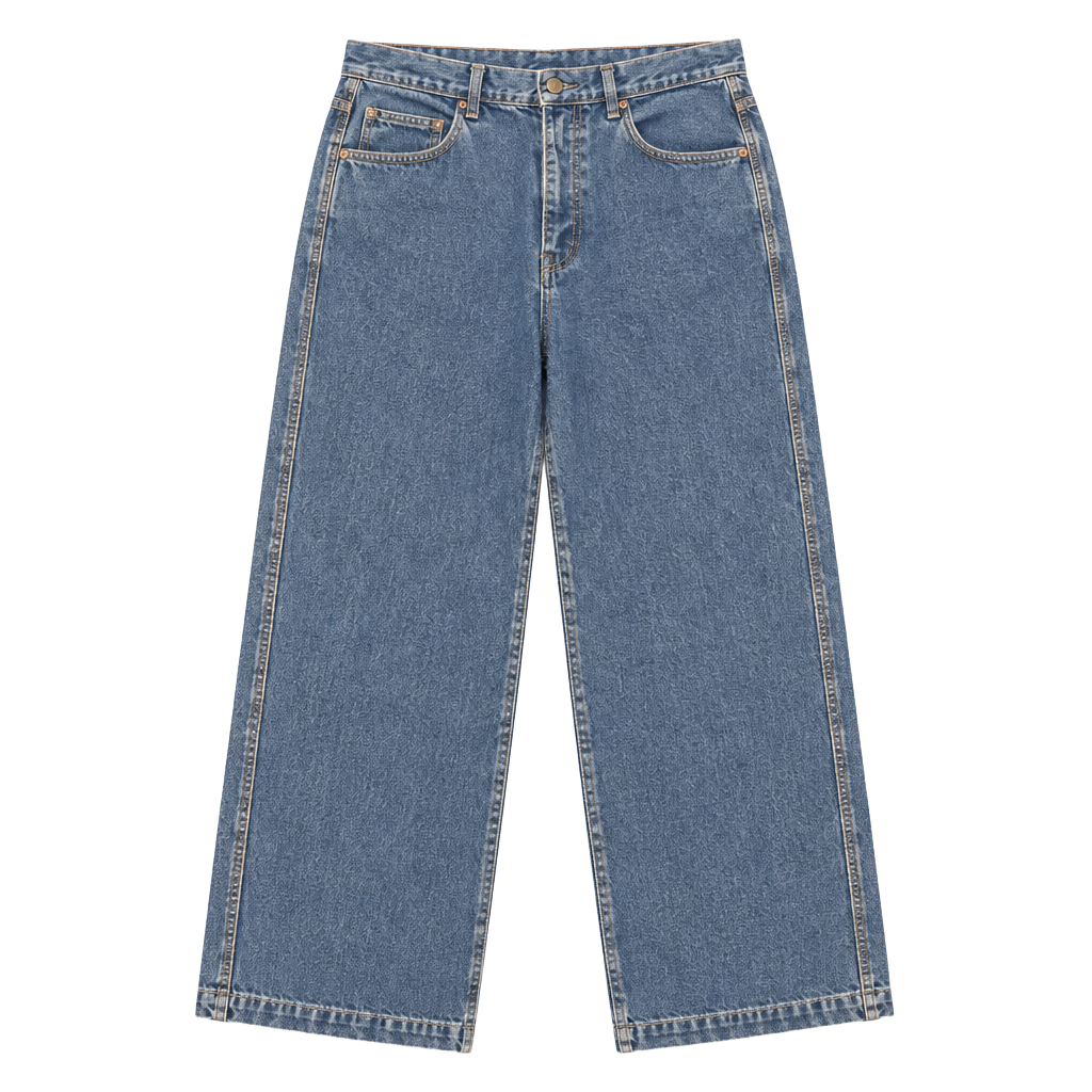 Baggy Denim Jeans Blue Size 38 1