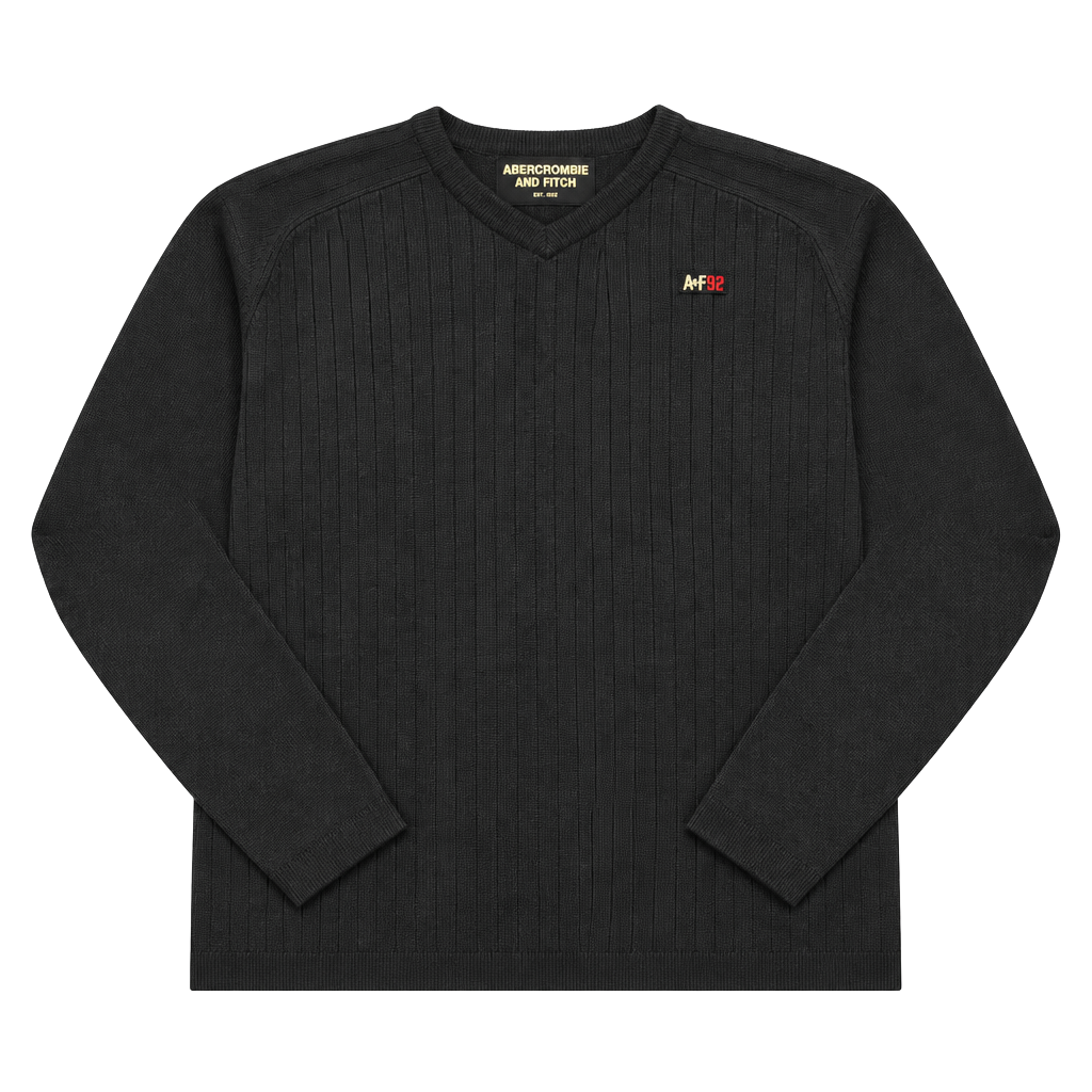 Abercrombie & Fitch V-Neck Sweater navy blue 1