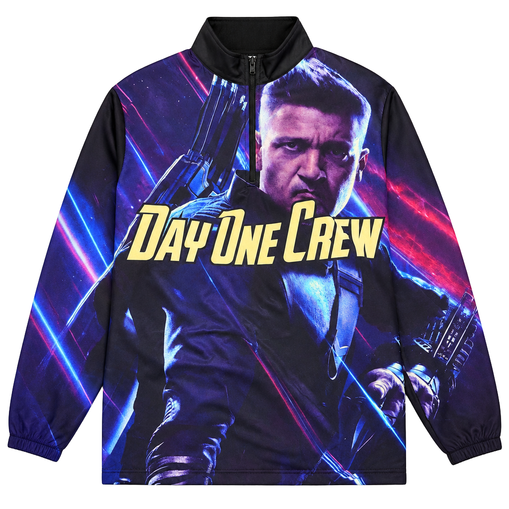 Marvel Avengers Hawkeye Day One Crew Quarter Zip Jersey 1