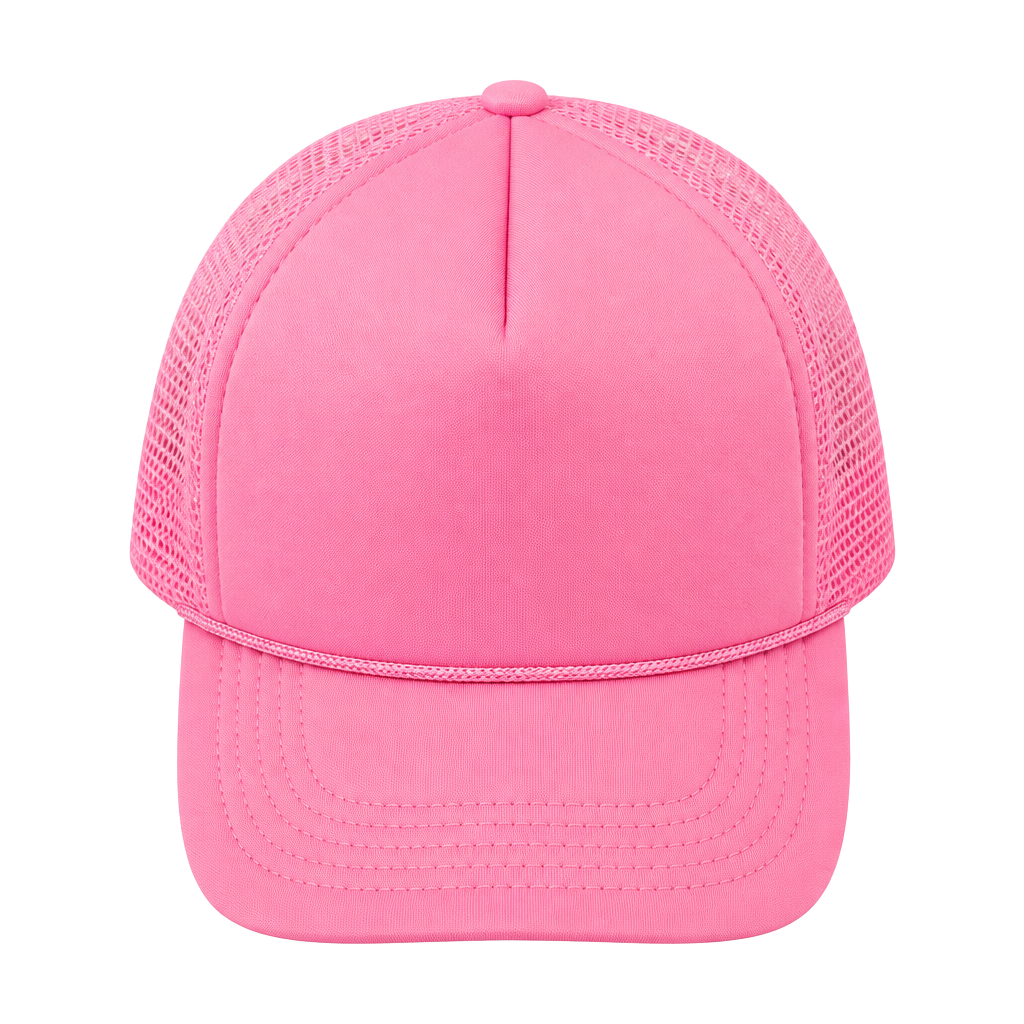 Plain Hot Pink Mesh Trucker Hat Adjustable Snapback Cap 1