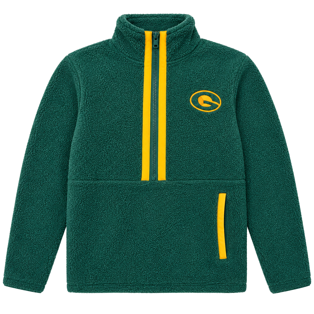 NFL Green Bay Packers Jameson Sherpa 1/4 Zip Pullover Fleece Green 1