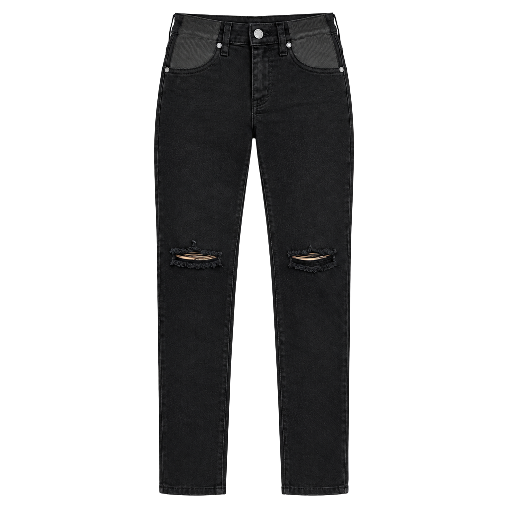 Paige Verdugo Ultra Skinny Maternity Jeans Size 29 Black Distressed 1
