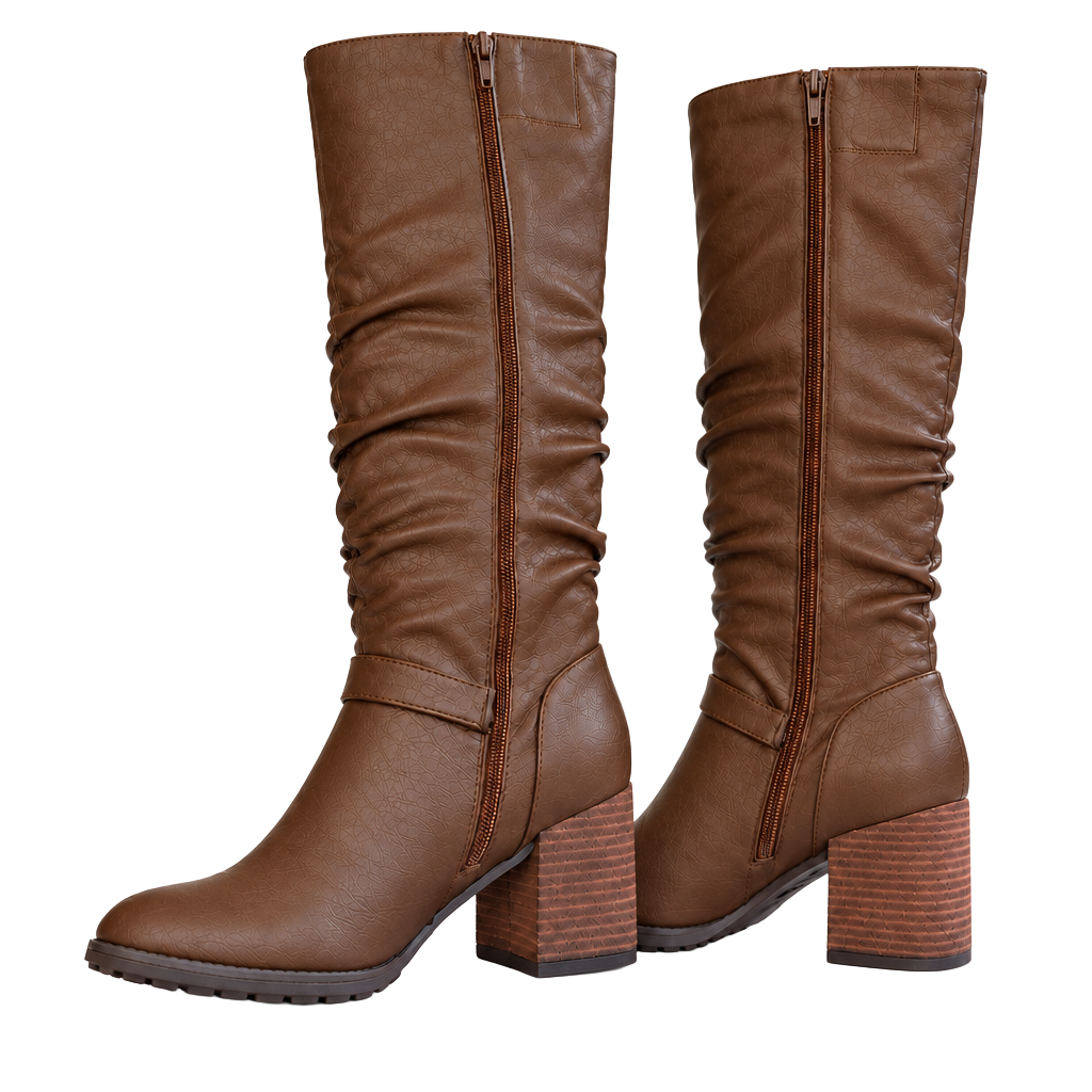 Naturalizer Soul Frost Mid Brown WIDE CALF Size 9M Slouch Boot 1
