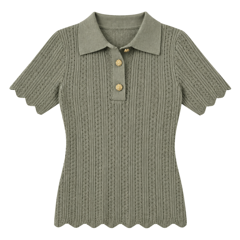 Express Women's Pointelle Polo 1