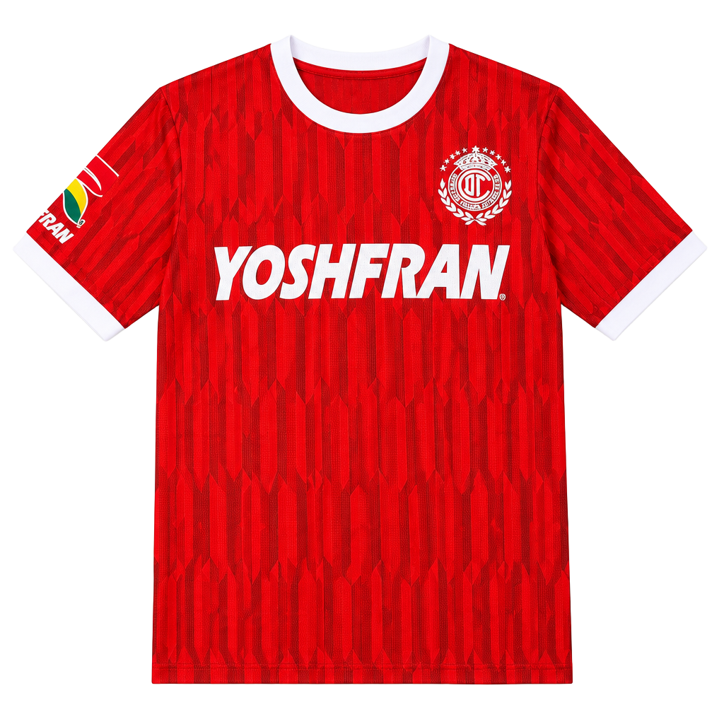 Toluca FC Soccer Jersey Size S Red White Roshfrans Corona 1
