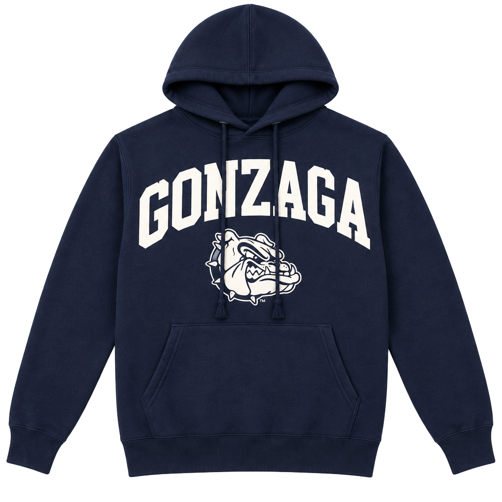 Champion Gonzaga Bulldogs Reverse Weave Hoodie Size XS Navy Blue 1