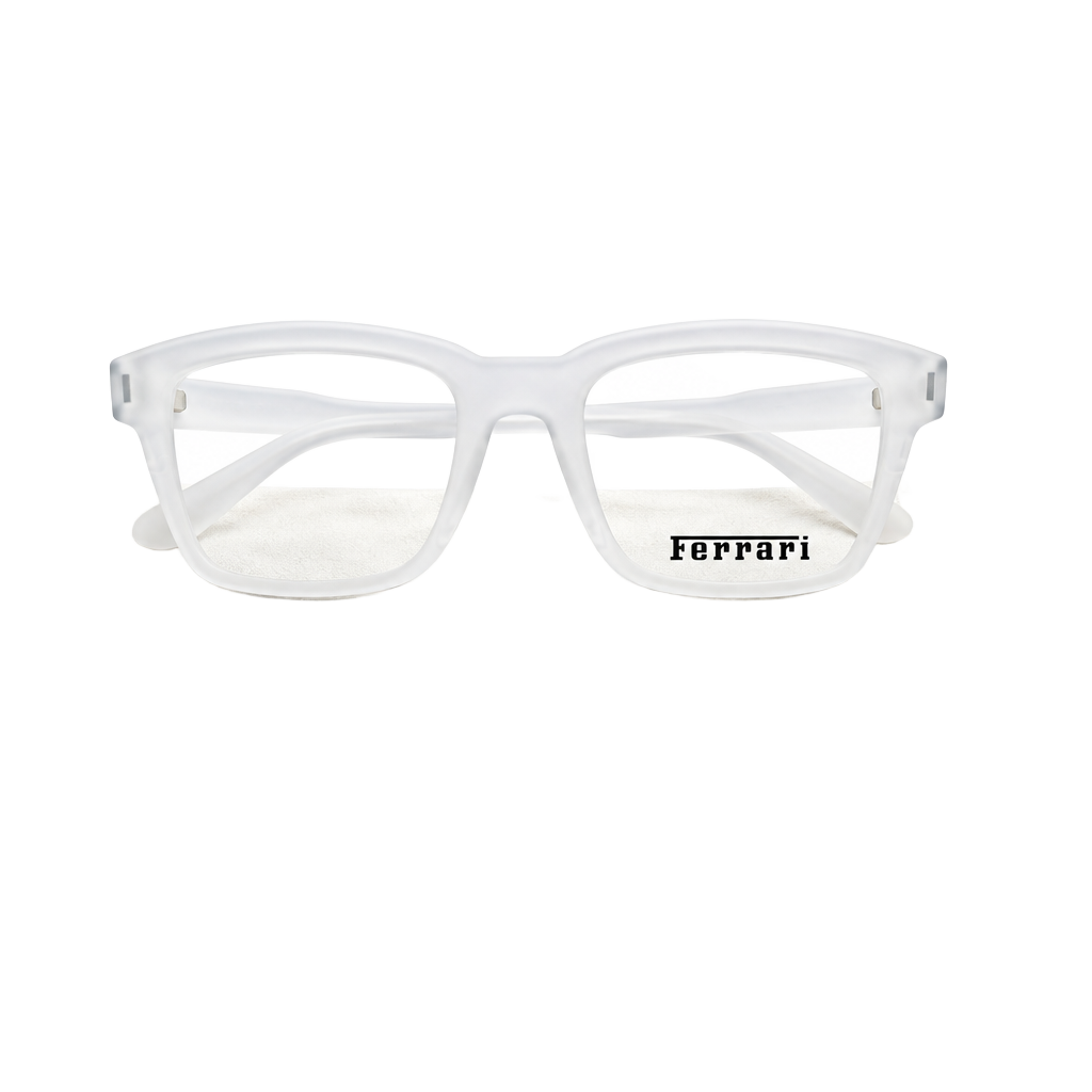 Ferrari Scuderia Eyeglasses FZ8008U 505 54/18 Gray Shiny White Frame 1