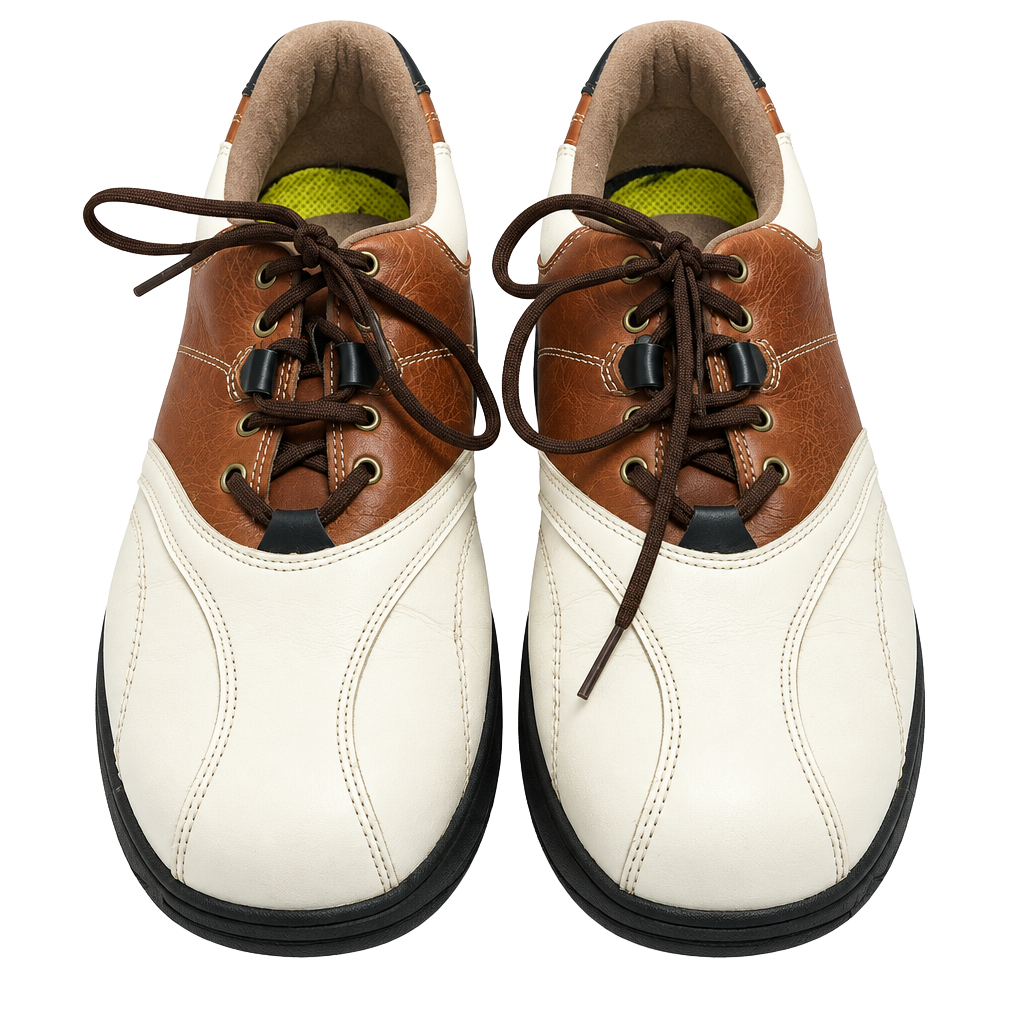 Etonic GS-OK Golf Shoes Size 10.5 M White Brown Leather Goodyear 1