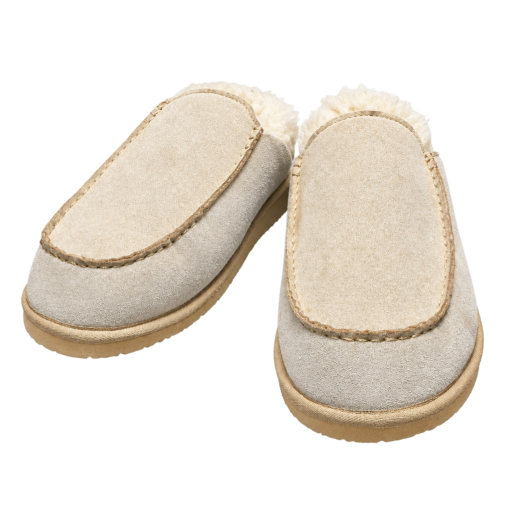 FITORY Slippers Size US 14 Beige Faux Fur Lined Clog Moccasin 1
