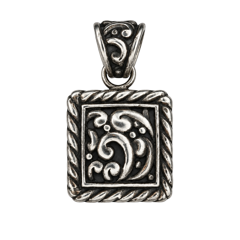 Sterling Silver Filigree Pendant 1