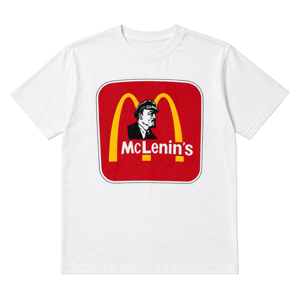 Vintage McLenin's The Party Is Over Graphic T-Shirt White USSR 1