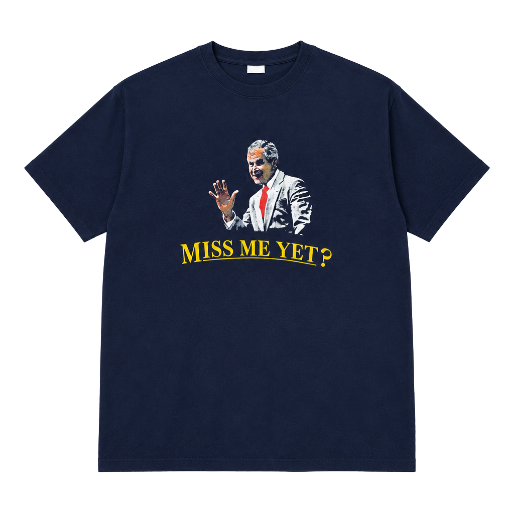 Gildan Miss Me Yet George W Bush T-Shirt Size XL Navy 1