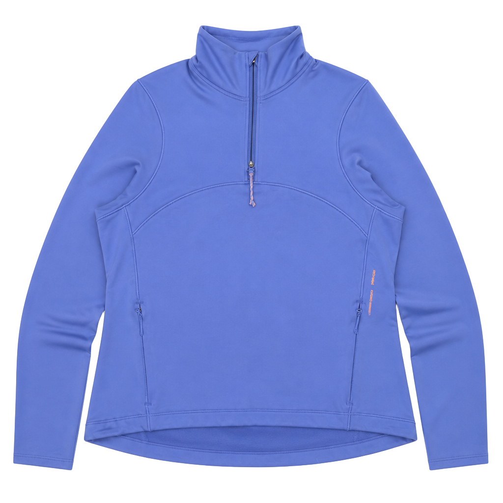 Lululemon Womens Tech Fleece Hiking 1/4 Zir Pullover Size 4 XS Purple Blue 1