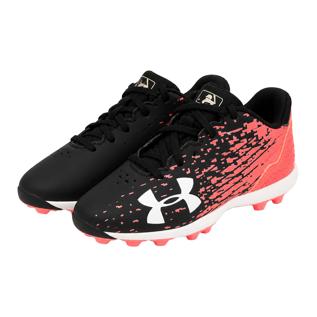Under Armour Softball cleats Baseball Shoes Youth kids girls 10K Pink Black 1