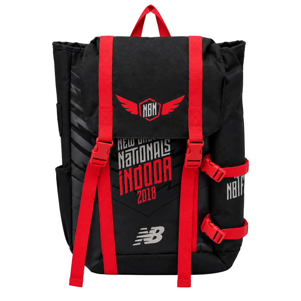 New Balance 2018 Nationals Indoor Backpack Black Red 1