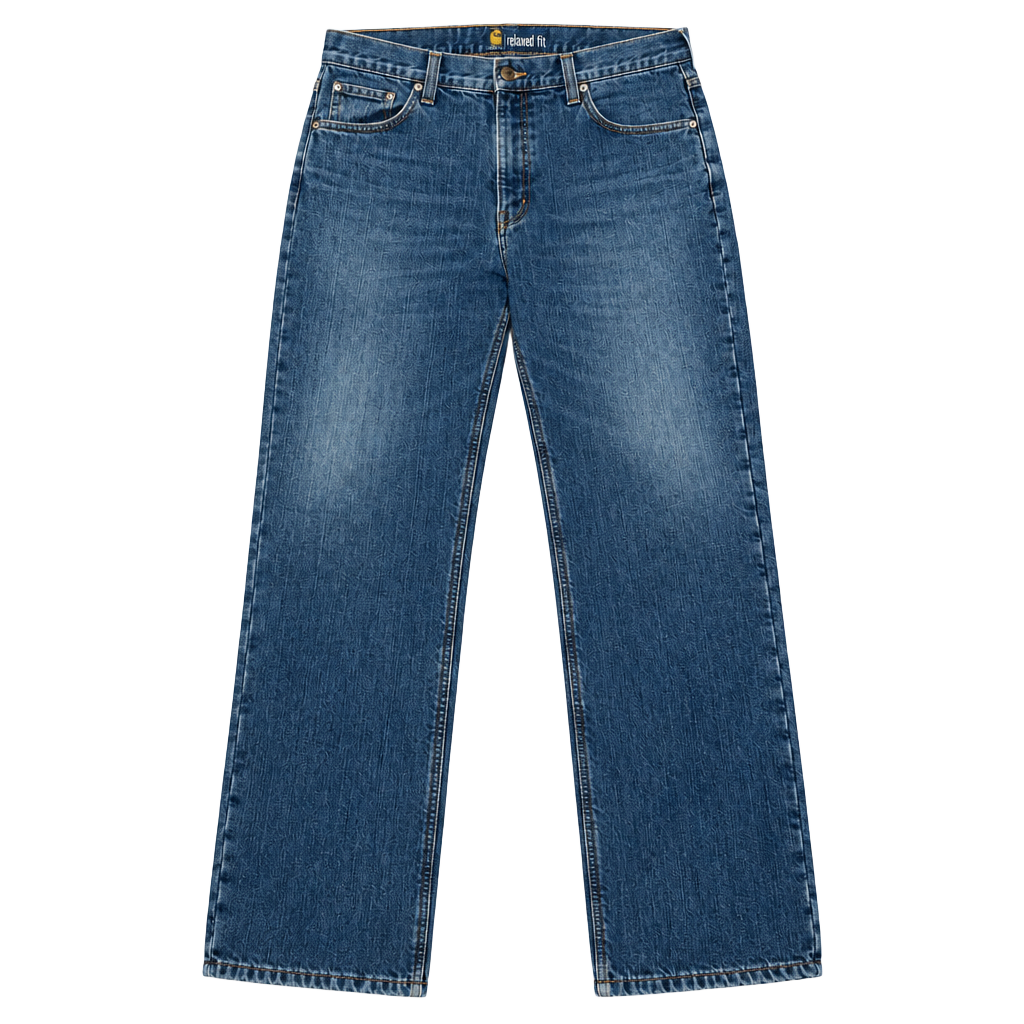 Carhartt Relaxed Fit Fleece Lined Jeans Size 36 x 32 Blue Denim Workwear 1