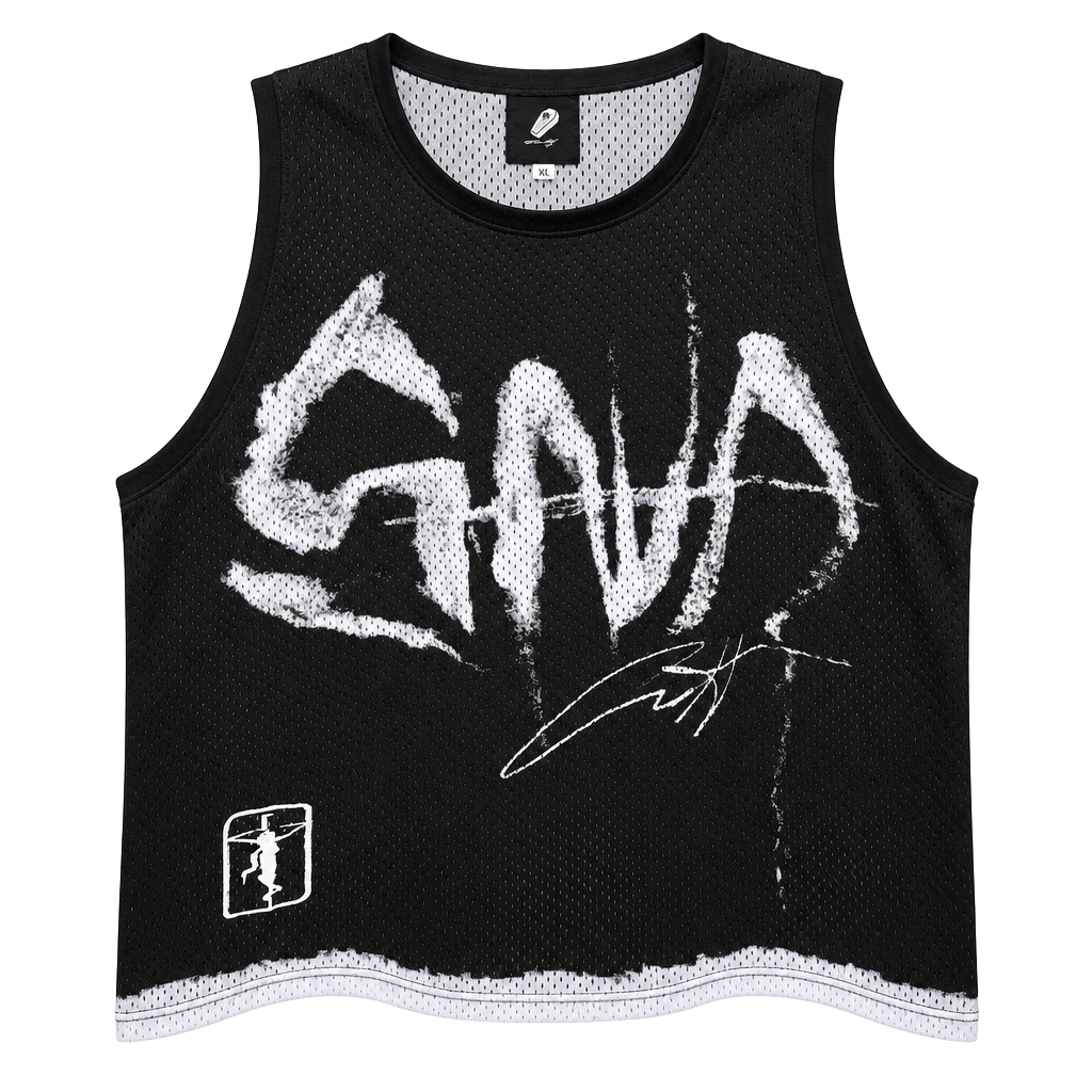 Saint Michael Jersey Size XL Black Mesh Graphic 1