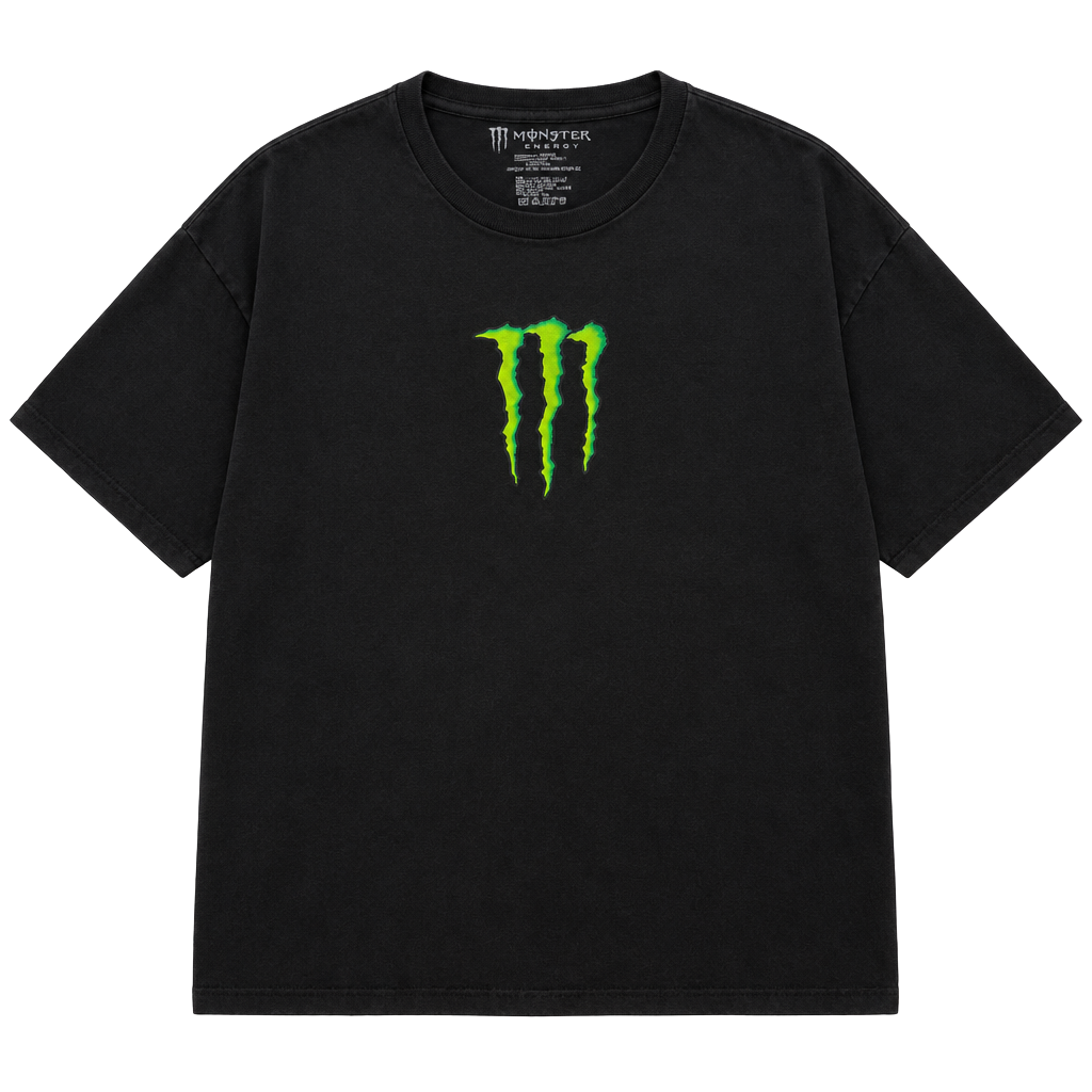 Monster Energy T-Shirt Size XXL Black Green Logo 1