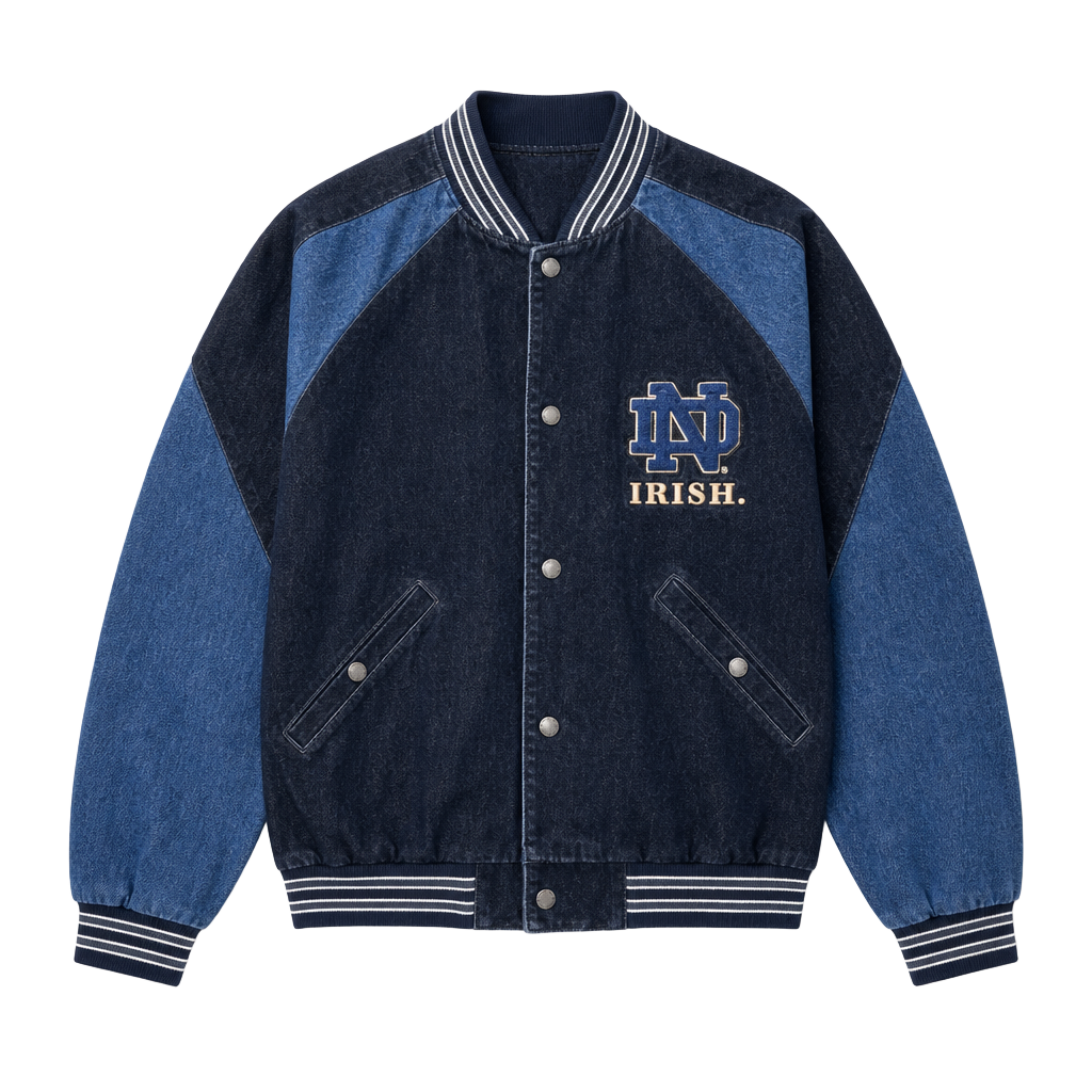 Vintage Logo Athletic Notre Dame Fighting Irish Varsity Jacket 1